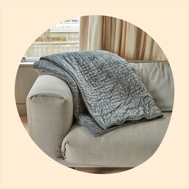 Two cozy blankets displayed in different settings.