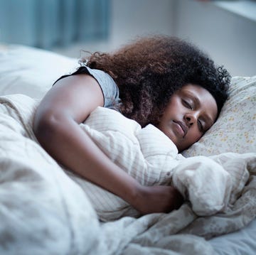 woman sleeping in bed