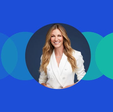 professional woman wearing a stylish white blazer