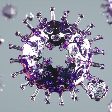 3d representation of a virus with surface spikes