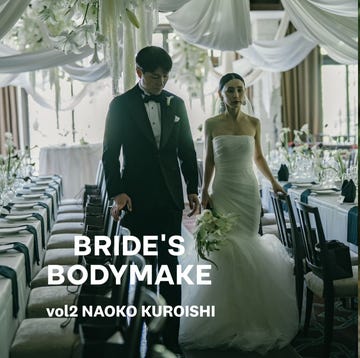 wedding scene featuring a bride and groom and a fitness demonstration