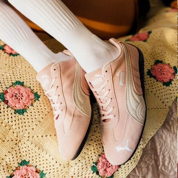 fashionable athletic footwear and sporty clothing display