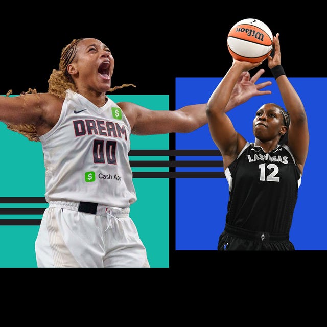 three basketball players in action representing teams in a league